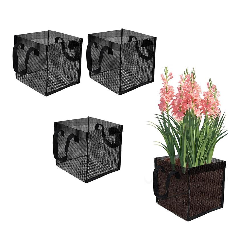 4 Pcs 블랙 메쉬 연못 심기 바구니 사각형 라운드  - Aquarium Plant 리뷰 및 가격