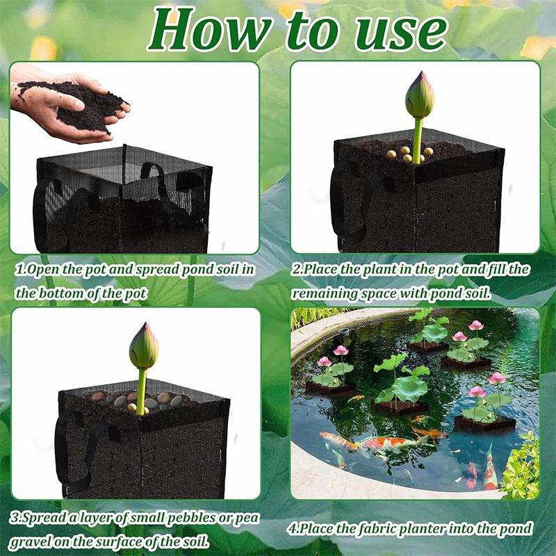 4 Pcs 블랙 메쉬 연못 심기 바구니 사각형 라운드  - Aquarium Plant 리뷰 및 가격