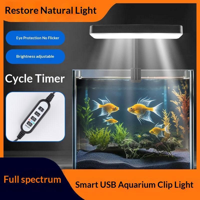 풀 스펙트럼 LED 수족관 조명 360도 조절 가능 타 - Aquarium Plant 리뷰 및 가격